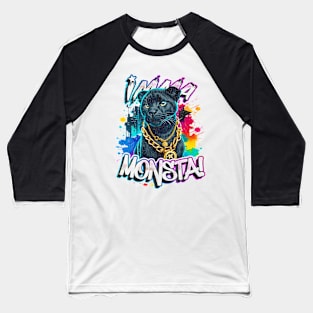 Imma Monsta! PANTHER | Whitee | by Asarteon Baseball T-Shirt